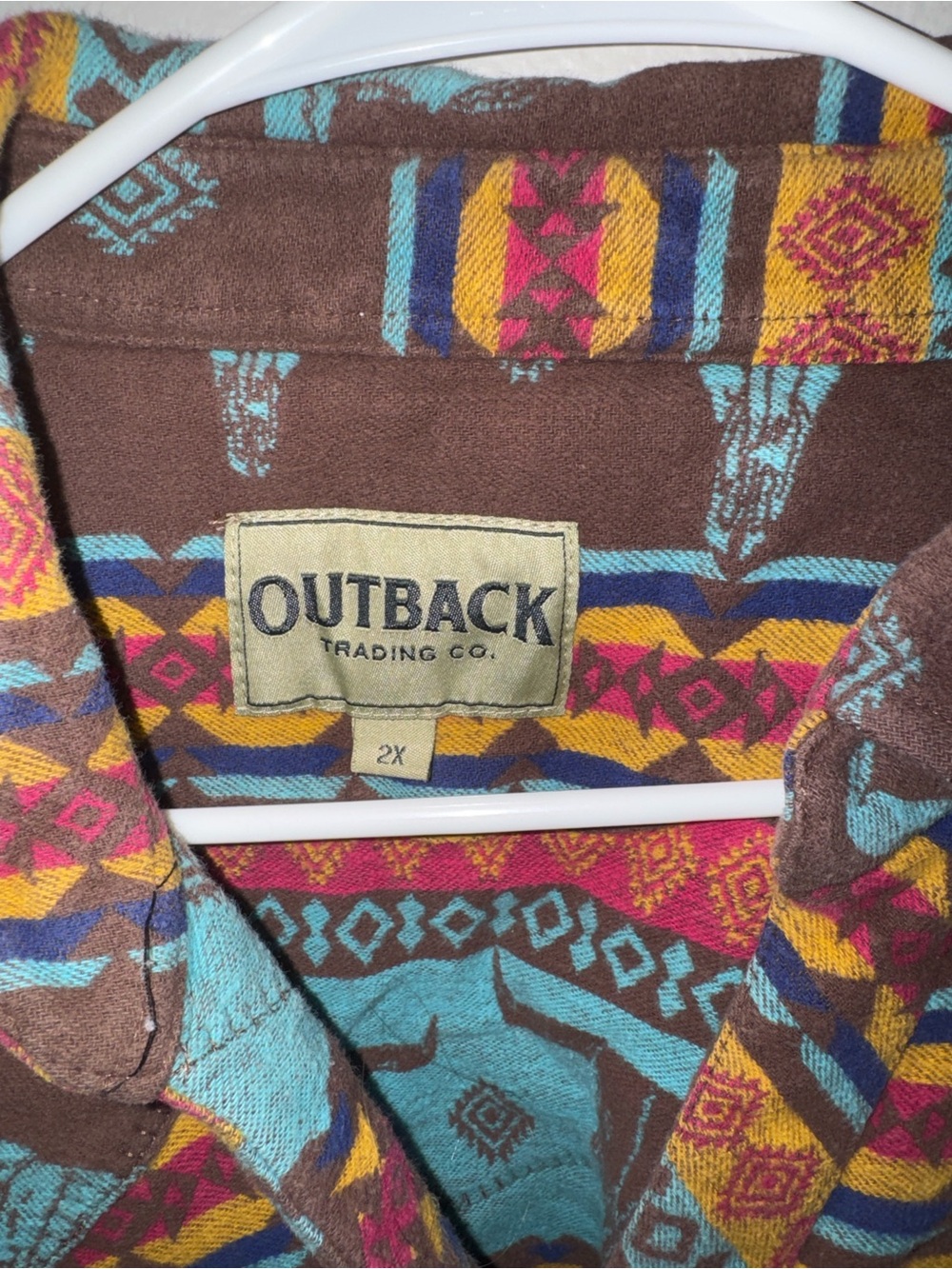 Outback Brown Aztec-Print Button Front Jacket - Picture 2 of 3